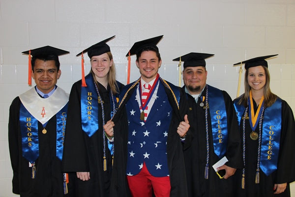 Saul Cruces, Elizabeth Clancy, Kris Kerr, Ramon Saenz, Tori Haynes (May 2015 graduates)