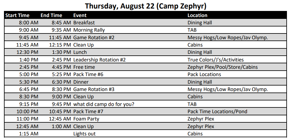 Day3 Schedule