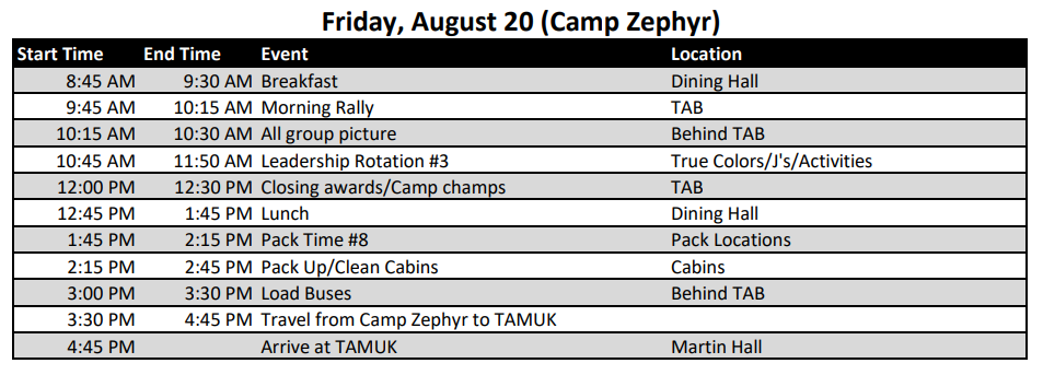 Day4 Schedule